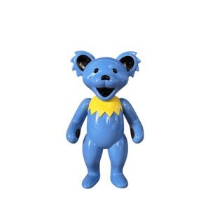 Charming Blue and Yellow Bear Sculpture
